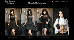 Desktop Screenshot of draculaclothing.com